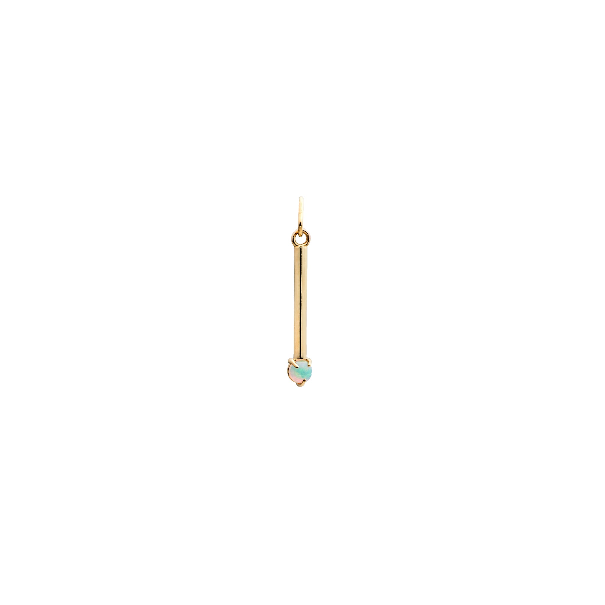 14k Gold & Opal Clove Charm