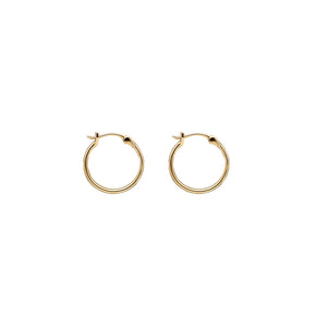 14k Solid Gold Huggie Hoops