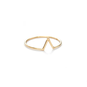 14k gold matahari minimalist stacking ring