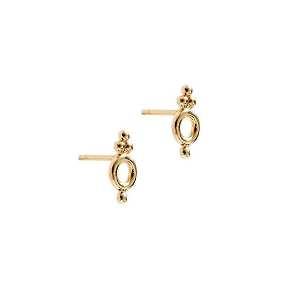 14k Gold Cloud Earrings