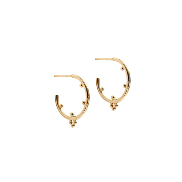 Malai hoop earrings in 14k gold