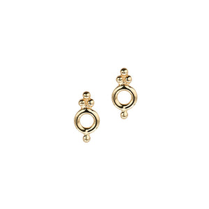 14k Gold Cloud Earrings