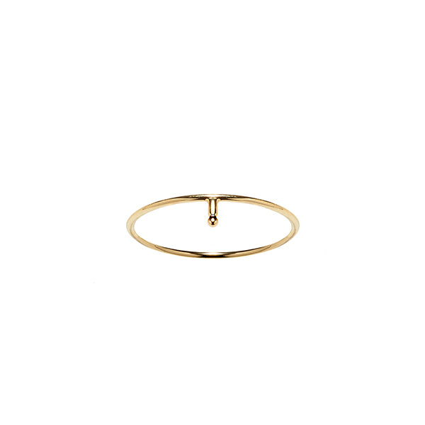 14k gold droplet minimalist ring