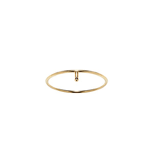 14k gold droplet minimalist ring