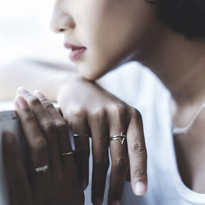 Minimalist droplet stacking ring combination