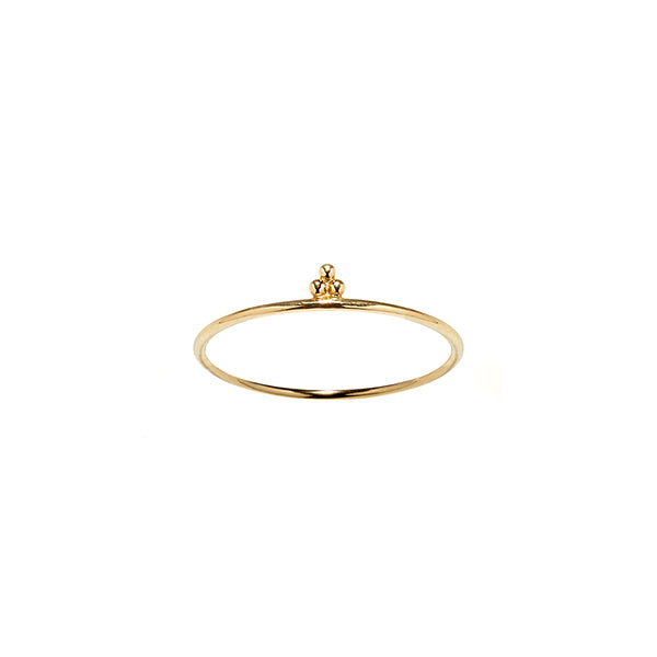 14k gold cloud stacking ring