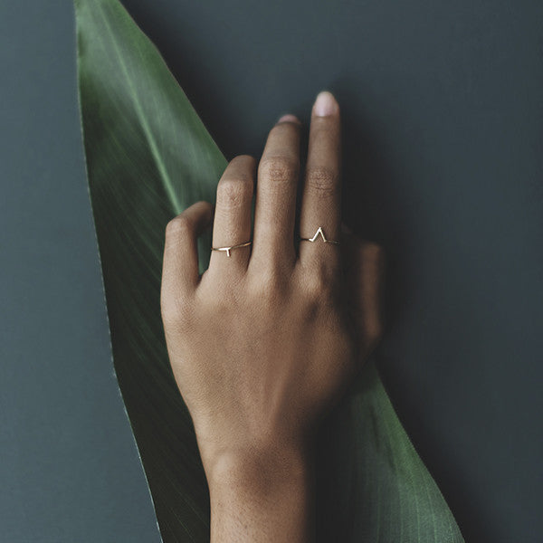 Minimalist droplet stacking ring combination