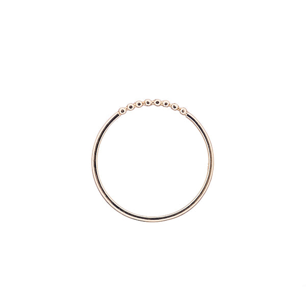 14k gold Rain stacking ring band