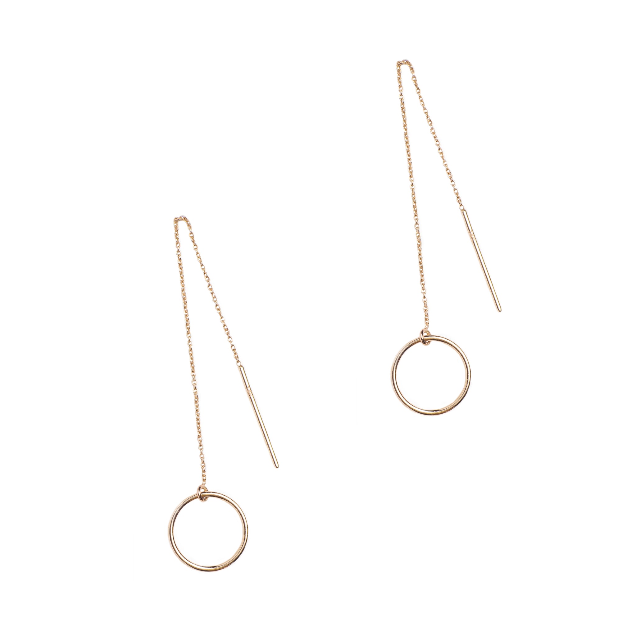 14k gold waterfall sleeper earrings. The Straits Finery x Snackfood