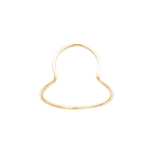 14k solid gold arc ring