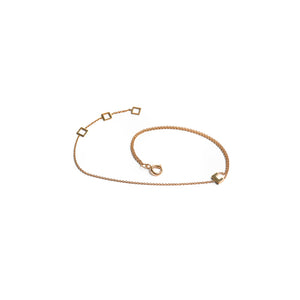 14k gold frame adjustable bracelet