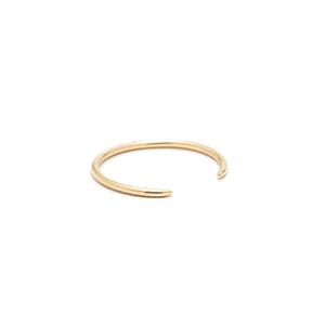 14k solid gold crescent ring