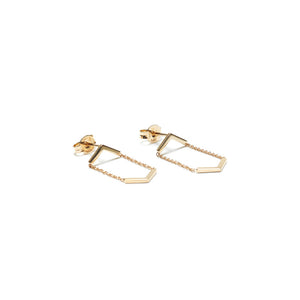 the straits finery 14k gold minimalist hanging line earrings