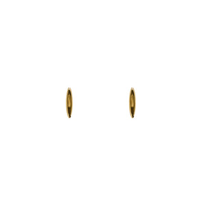 14k solid gold minimalist fine jewelry. stud rice grain Shoal earring