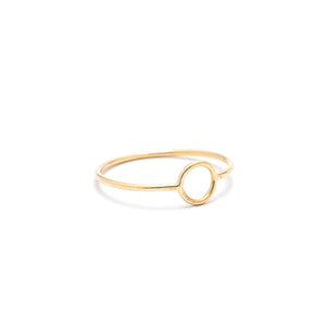 14k solid gold eclipse ring