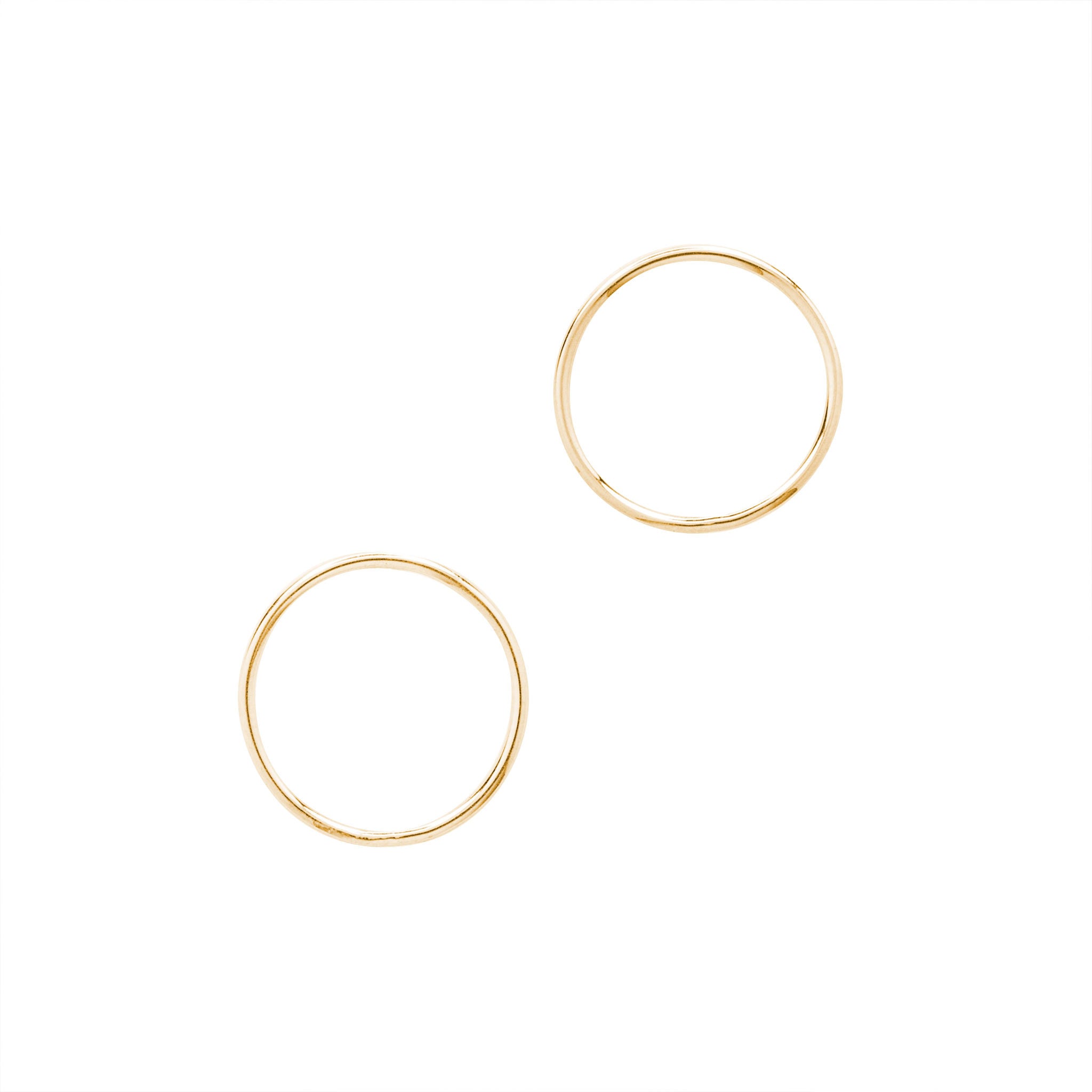 14k solid gold eclipse earrings