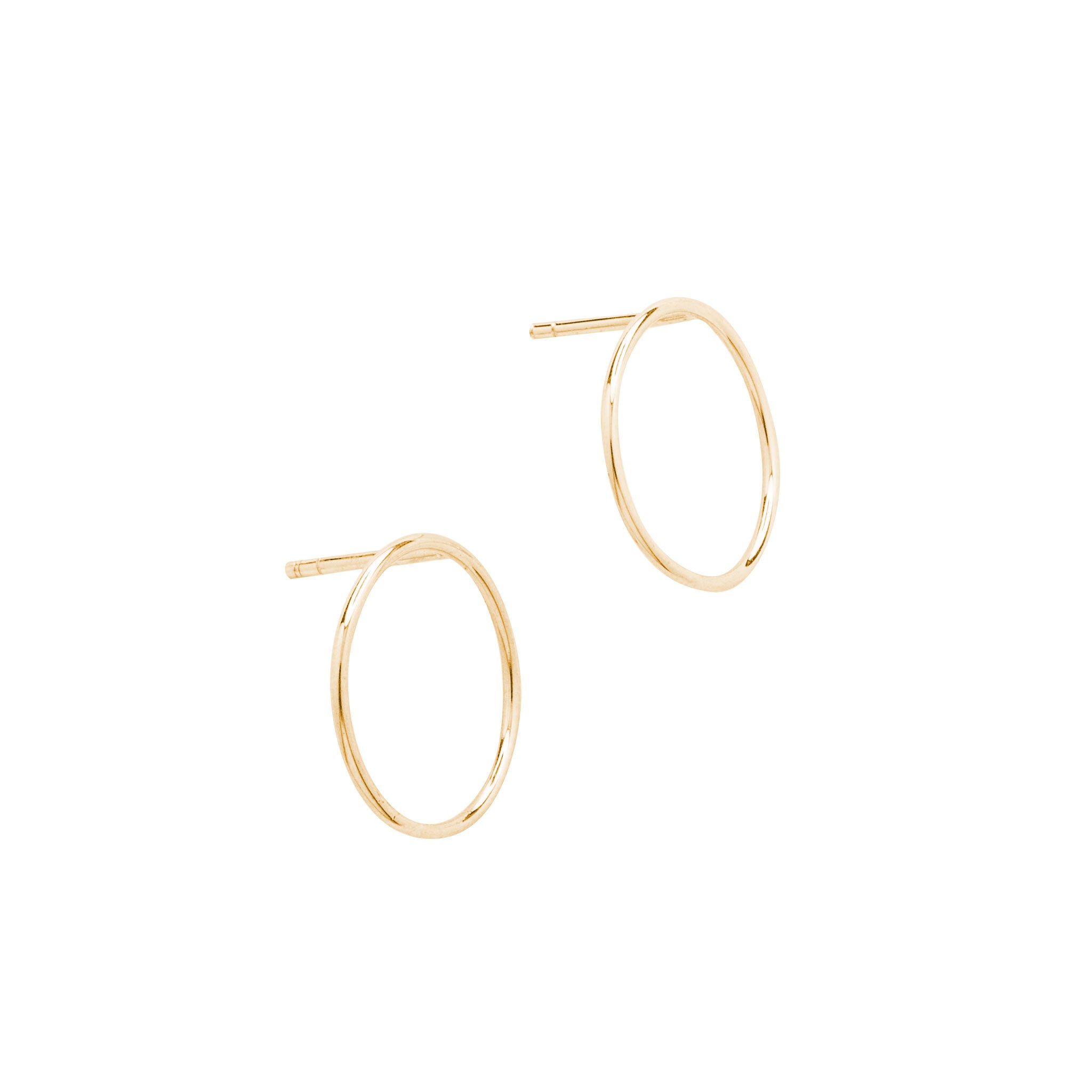 14k solid gold eclipse earrings