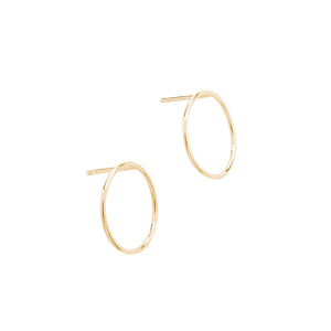 14k solid gold eclipse earrings