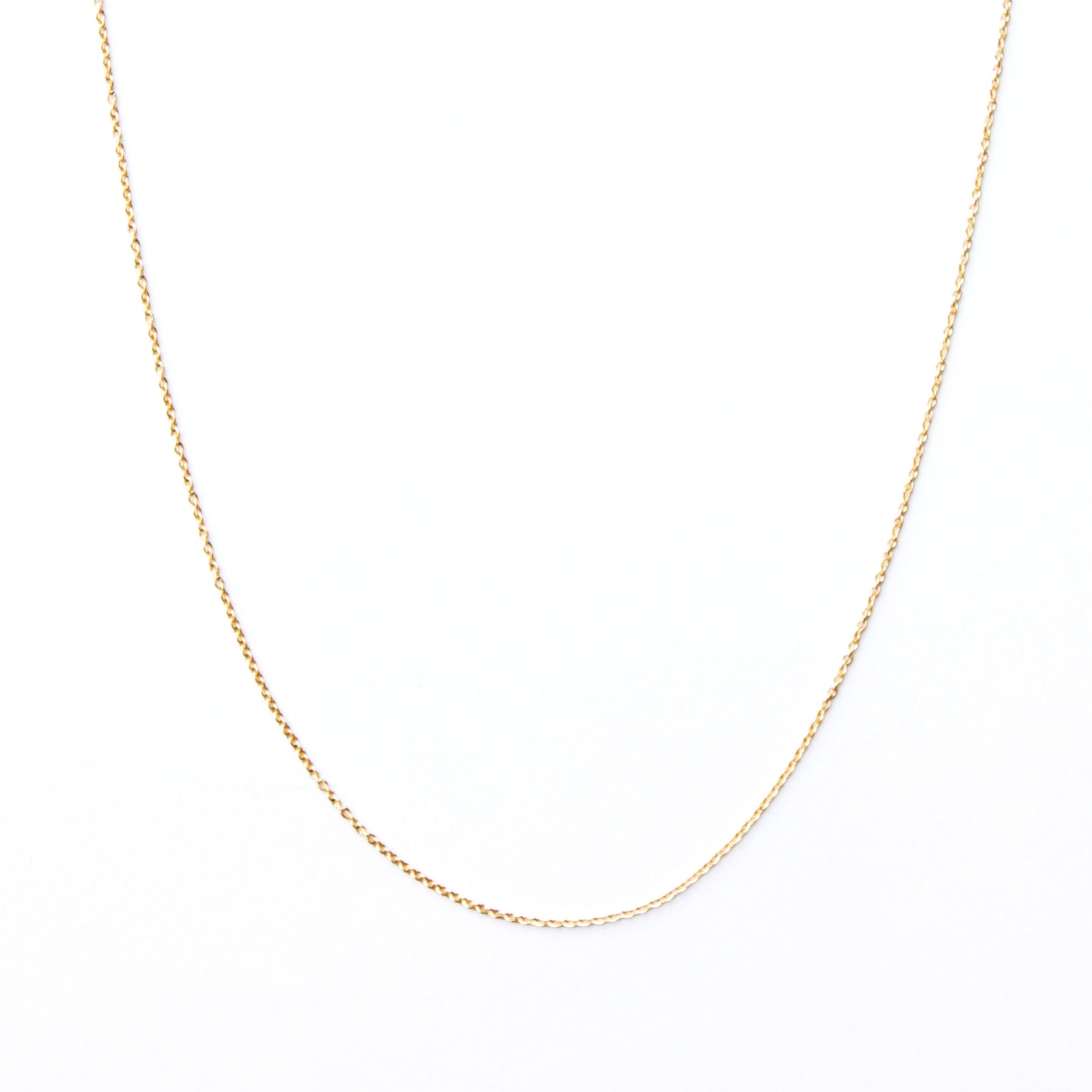 14k solid gold futures plain long cable chain