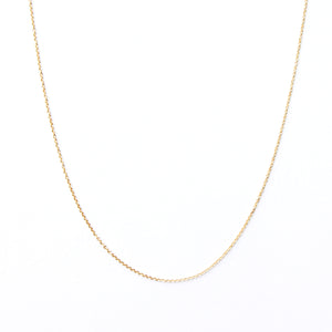 14k solid gold futures plain long cable chain