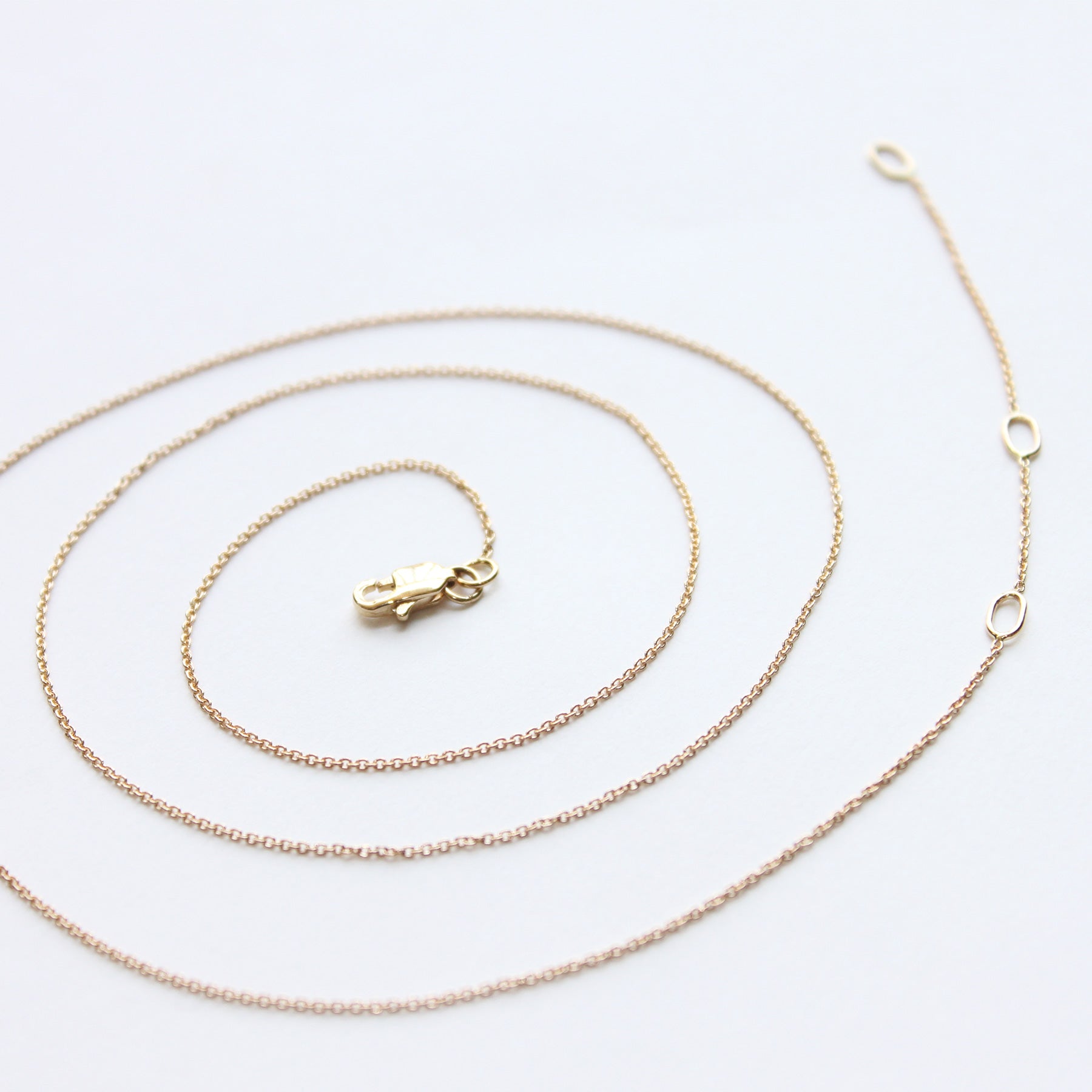 14k solid gold futures plain long cable chain