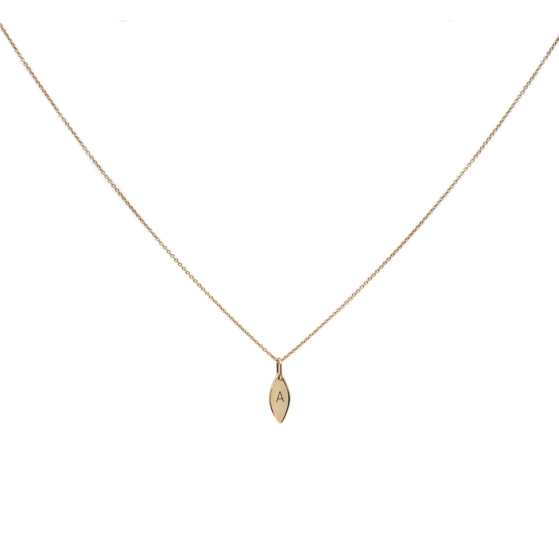 14K Gold Diamond Minimalist Drop Necklace