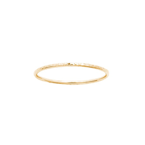 14k solid gold hammered ring