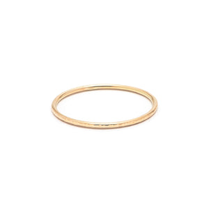 14k solid gold hammered ring