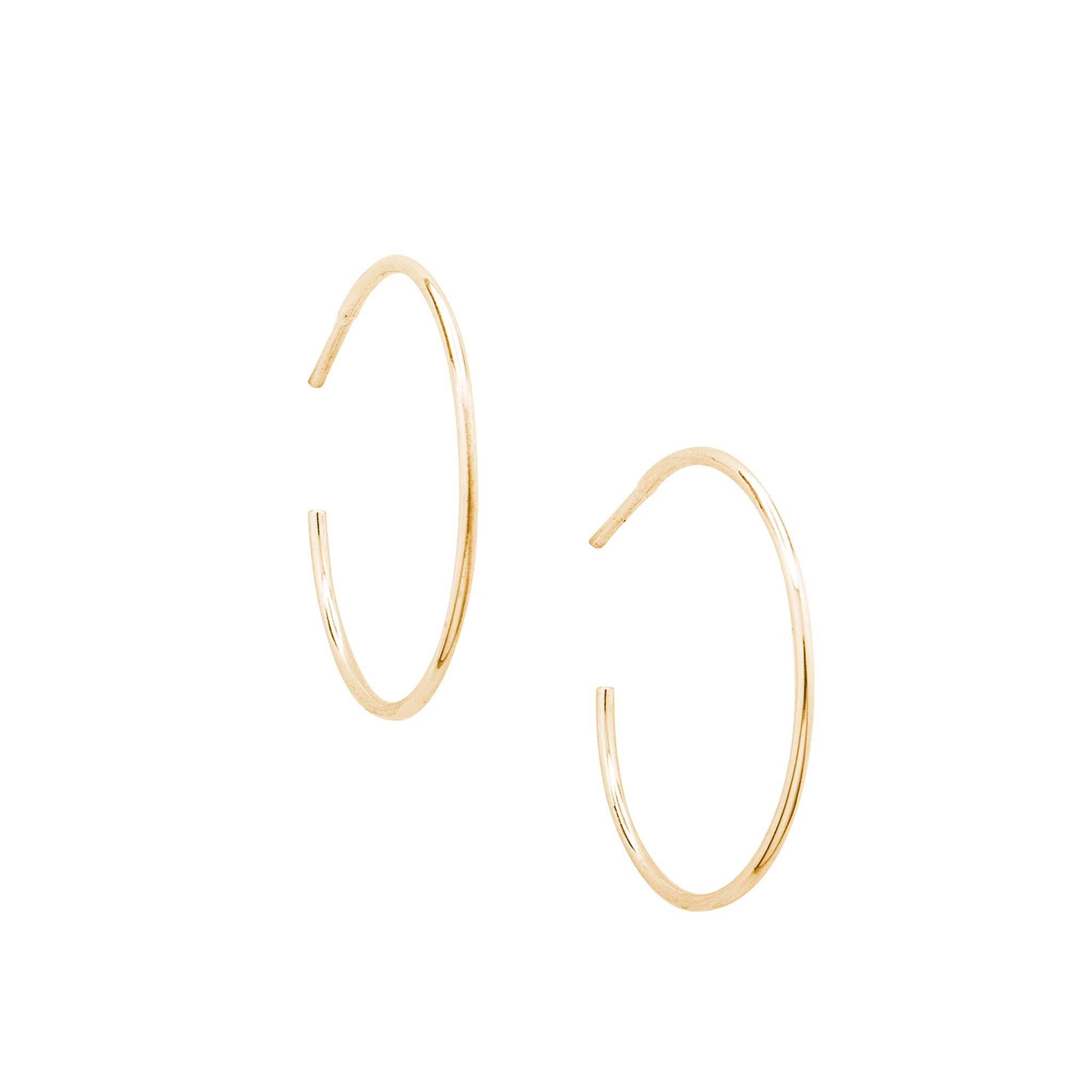 14k solid gold hoop earrings