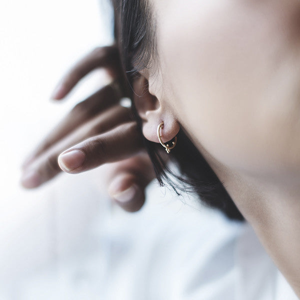Malai earrings in 14k gold
