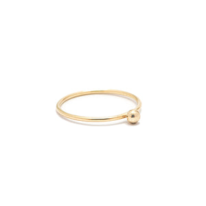 14k solid gold moon ring
