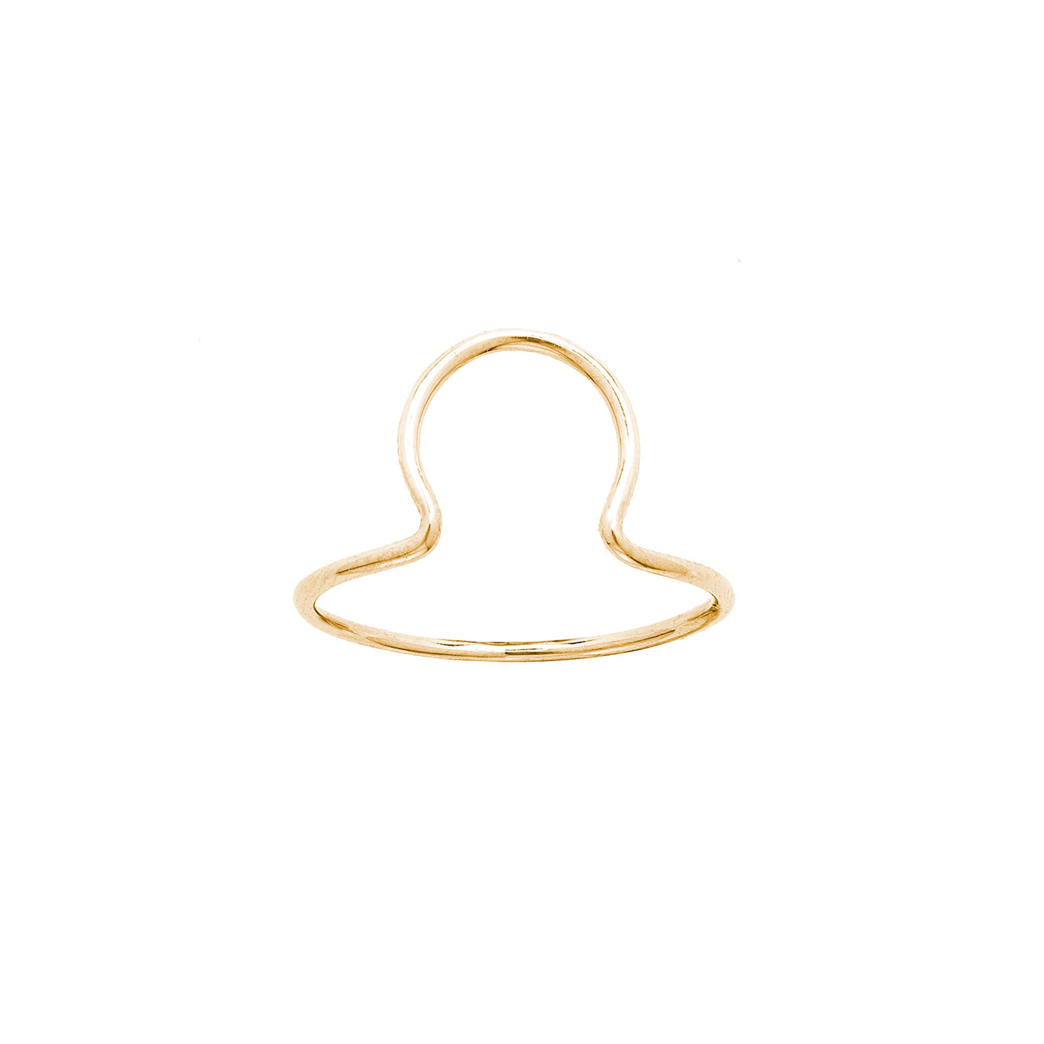 14k solid gold omega ring