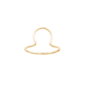 14k solid gold omega ring