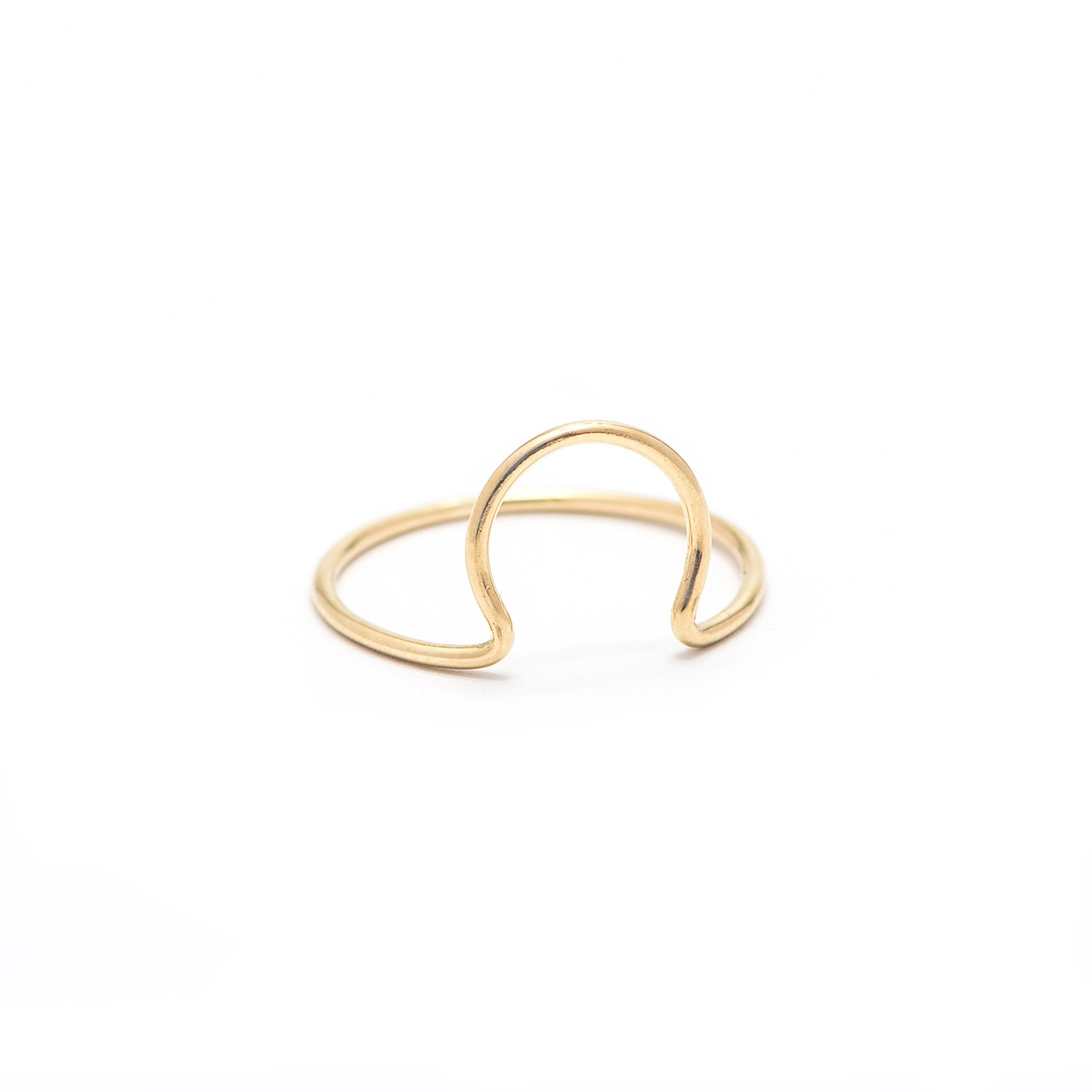 14k solid gold omega ring