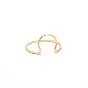 14k solid gold omega ring