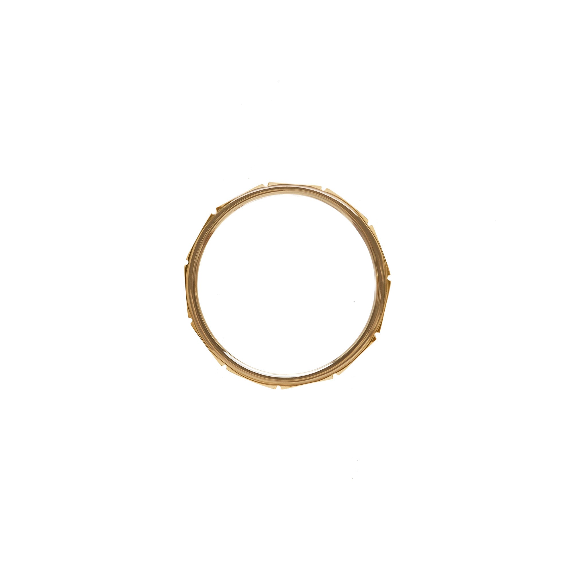 minimalist sold 14k gold jewelry. thin bamboo fine ring