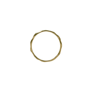 The Straits Finery minimalist stacking ring in 14k solid gold with organic shape