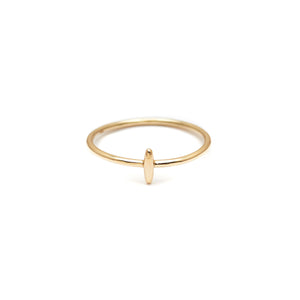 Minimalist solid 14k gold shoal ring. Every day fine jewelry