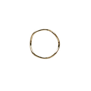 The Straits Finery wave stacking ring in 14k solid gold