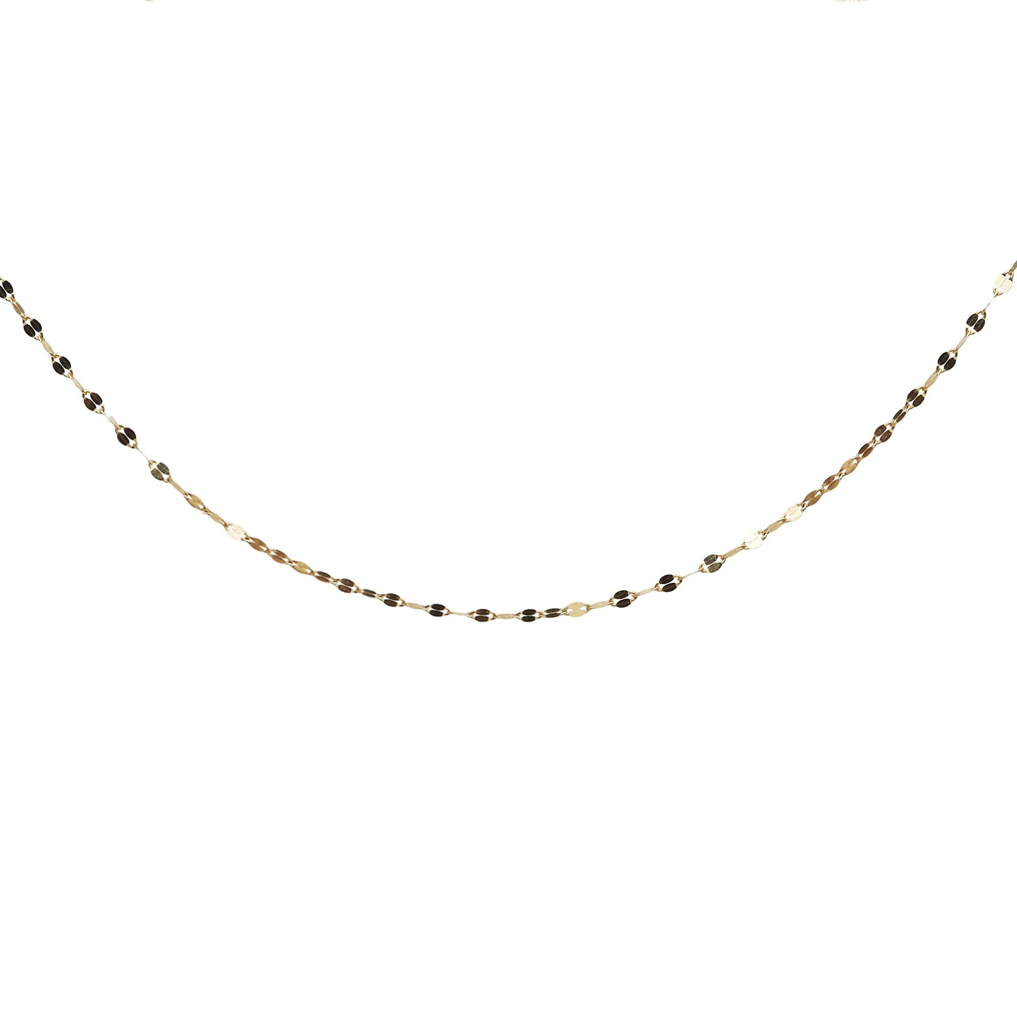 14k gold fine shimmer necklace